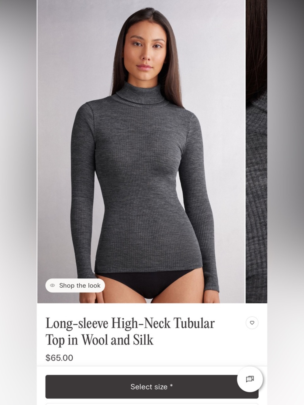 Intimissimi Ribbed Turtleneck and Long-sleeve